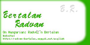 bertalan radvan business card